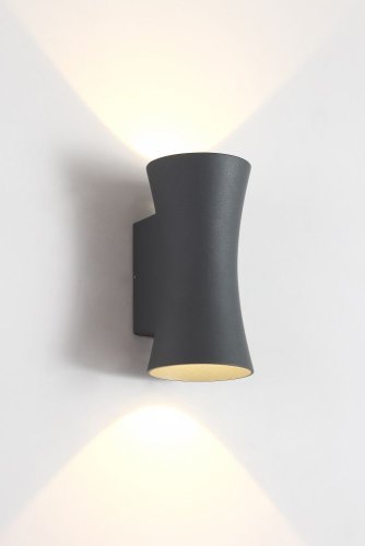 Настенный светильник LED CLT 331W DG Crystal Lux уличный IP54 чёрный 2 лампы, плафон чёрный в стиле современный LED фото 2